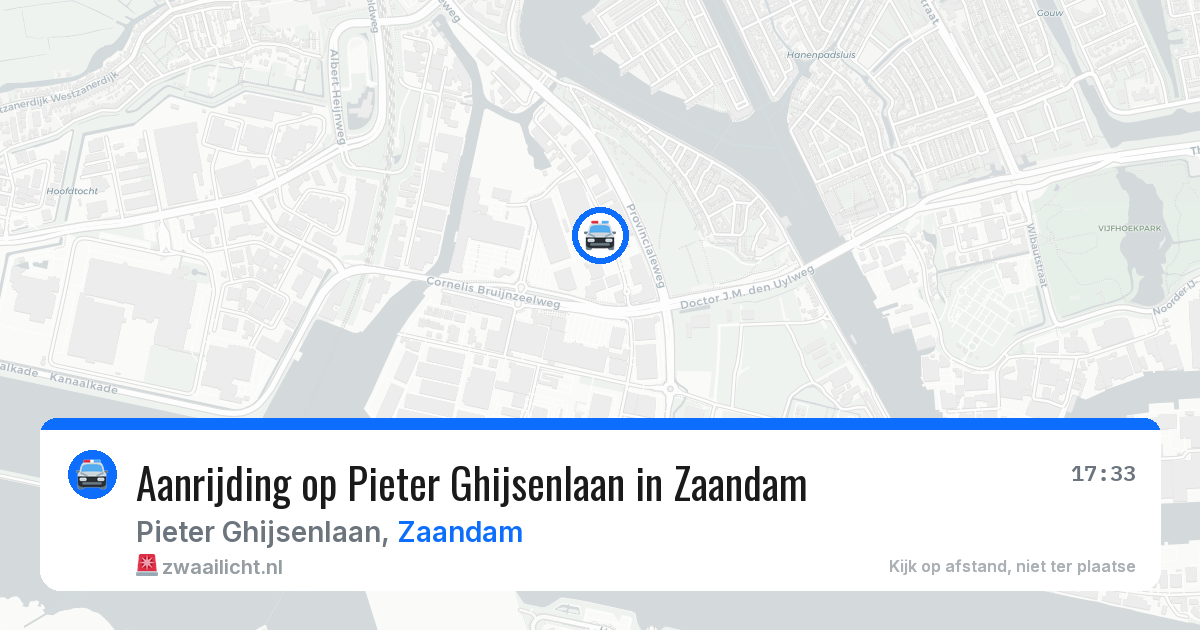 Aanrijding op Pieter Ghijsenlaan in Zaandam — 13 aug 2026