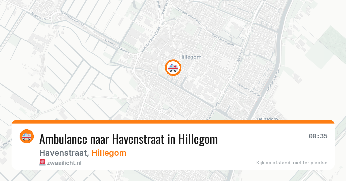 Ambulance naar Havenstraat in Hillegom — 8 aug 2026
