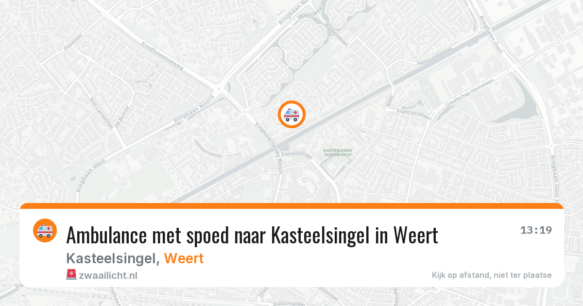 Ambulance met spoed naar Kasteelsingel in Weert — 12 mei 2026
