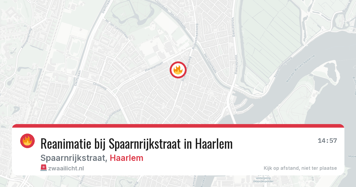 Reanimatie bij Spaarnrijkstraat in Haarlem — 25 mrt 2026
