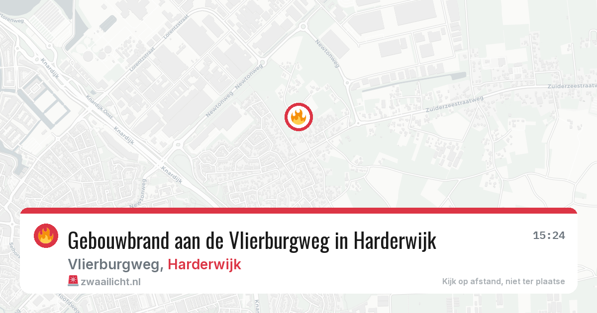 Gebouwbrand aan de Vlierburgweg in Harderwijk — 3 mei 2026
