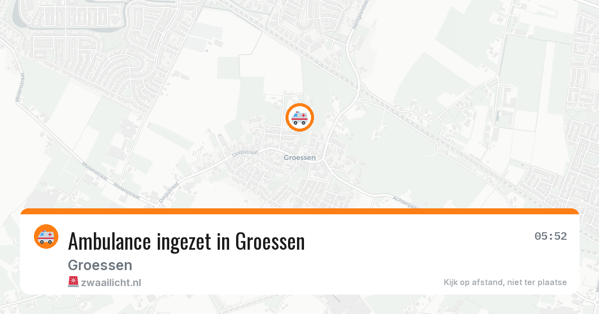Ambulance ingezet in Groessen — 25 apr 2026