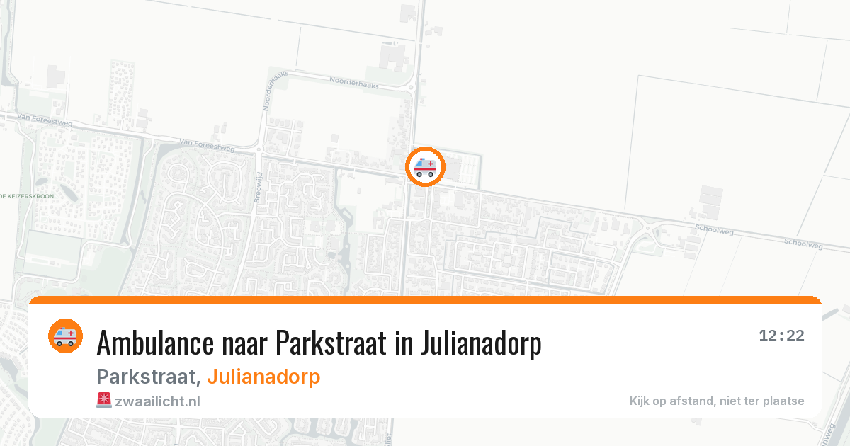 Ambulance naar Parkstraat in Julianadorp — 30 mrt 2026