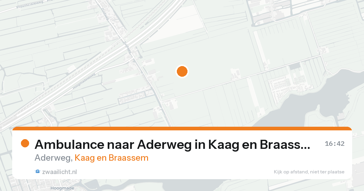 Ambulance naar Aderweg in Kaag en Braassem — 10 aug 2026