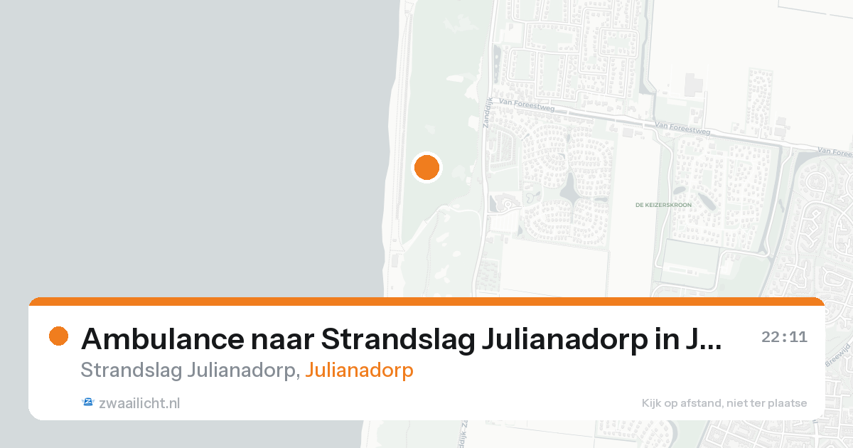 Ambulance naar Strandslag Julianadorp in Julianadorp — 28 mei 2026
