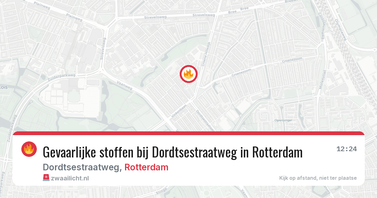 Gevaarlijke stoffen bij Dordtsestraatweg in Rotterdam — 15 mei 2026