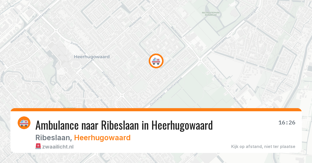 Ambulance naar Ribeslaan in Heerhugowaard — 20 mei 2026