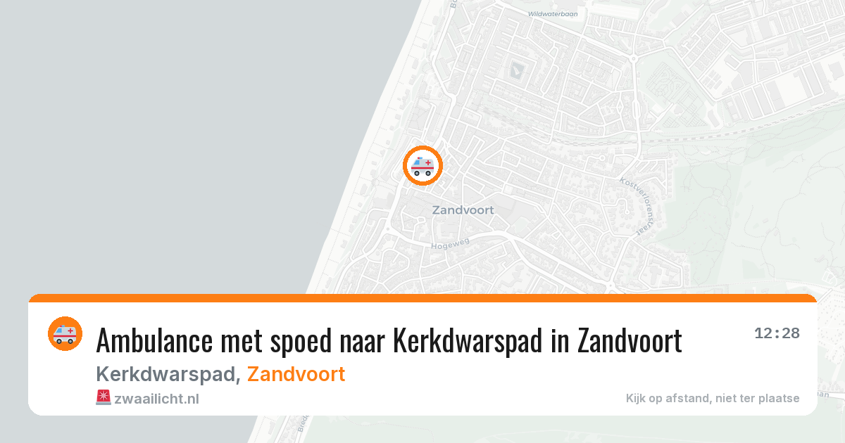 Ambulance met spoed naar Kerkdwarspad in Zandvoort — 24 jan 2026