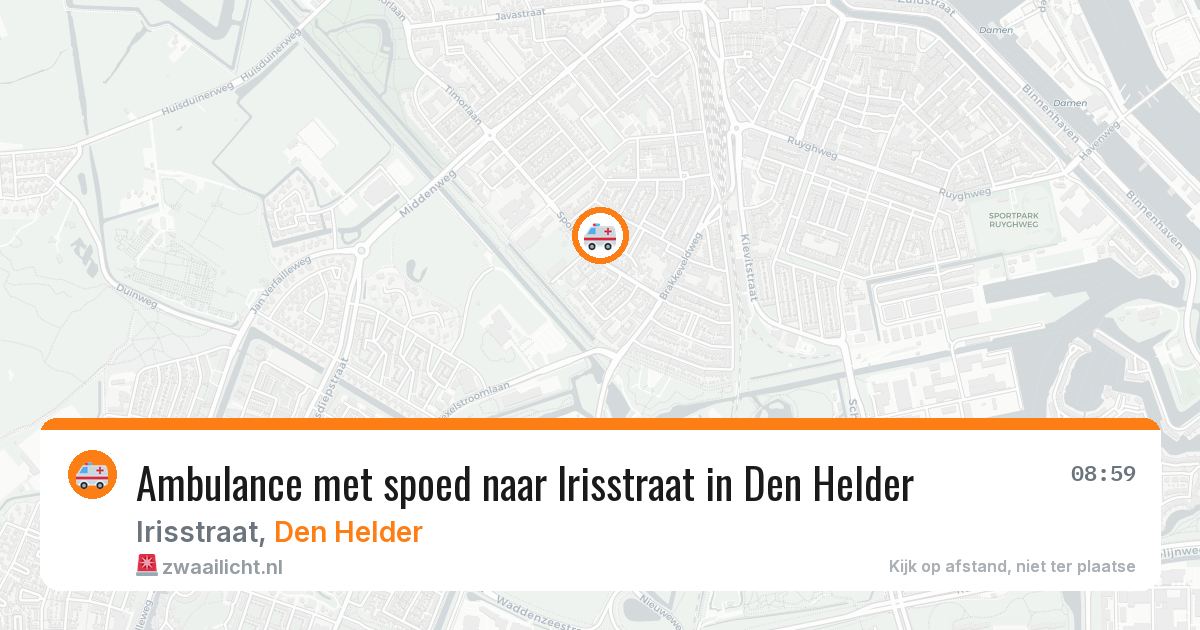 Ambulance met spoed naar Irisstraat in Den Helder — 28 apr 2026