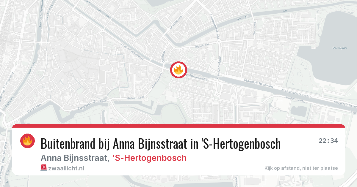 Buitenbrand bij Anna Bijnsstraat in 'S-Hertogenbosch — 13 jul 2026