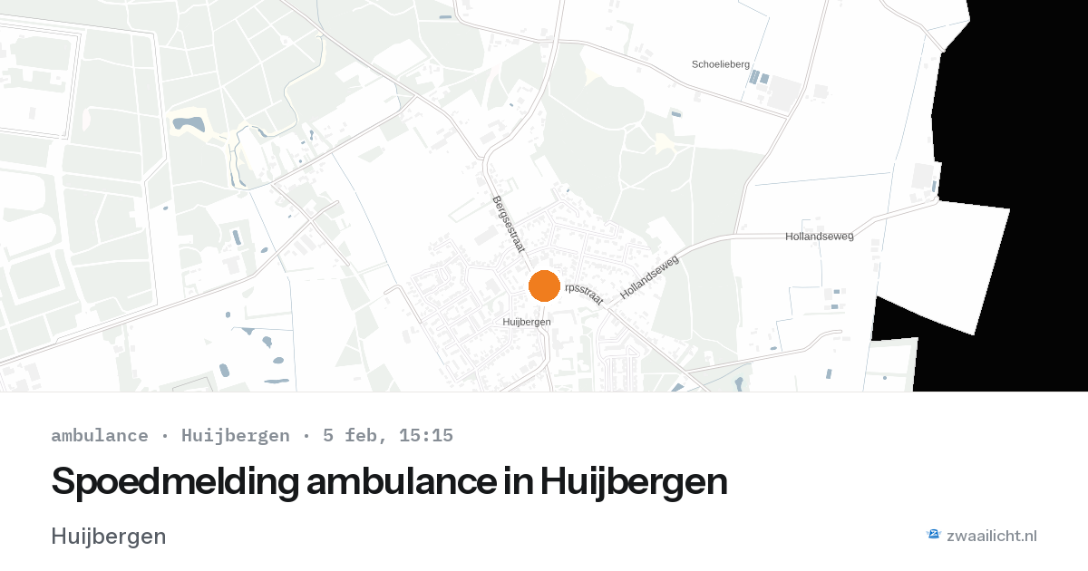 Spoedmelding ambulance in Huijbergen — 5 feb 2026