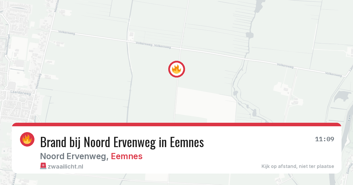 Brand bij Noord Ervenweg in Eemnes — 27 jul 2026