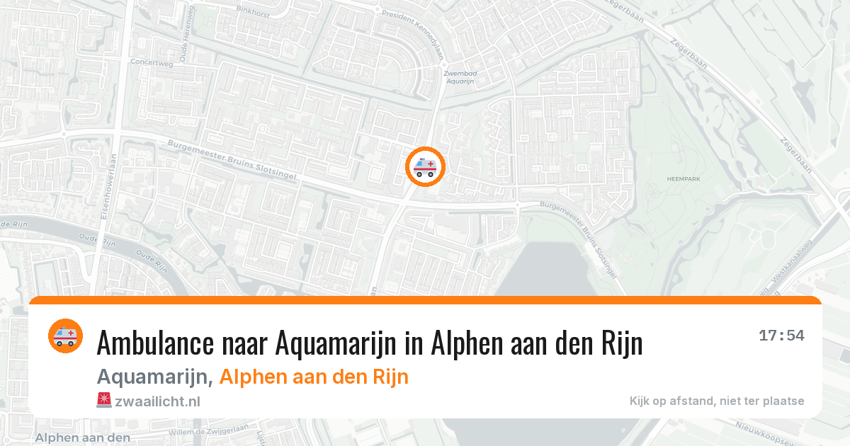 Ambulance naar Aquamarijn in Alphen aan den Rijn — 13 aug 2026