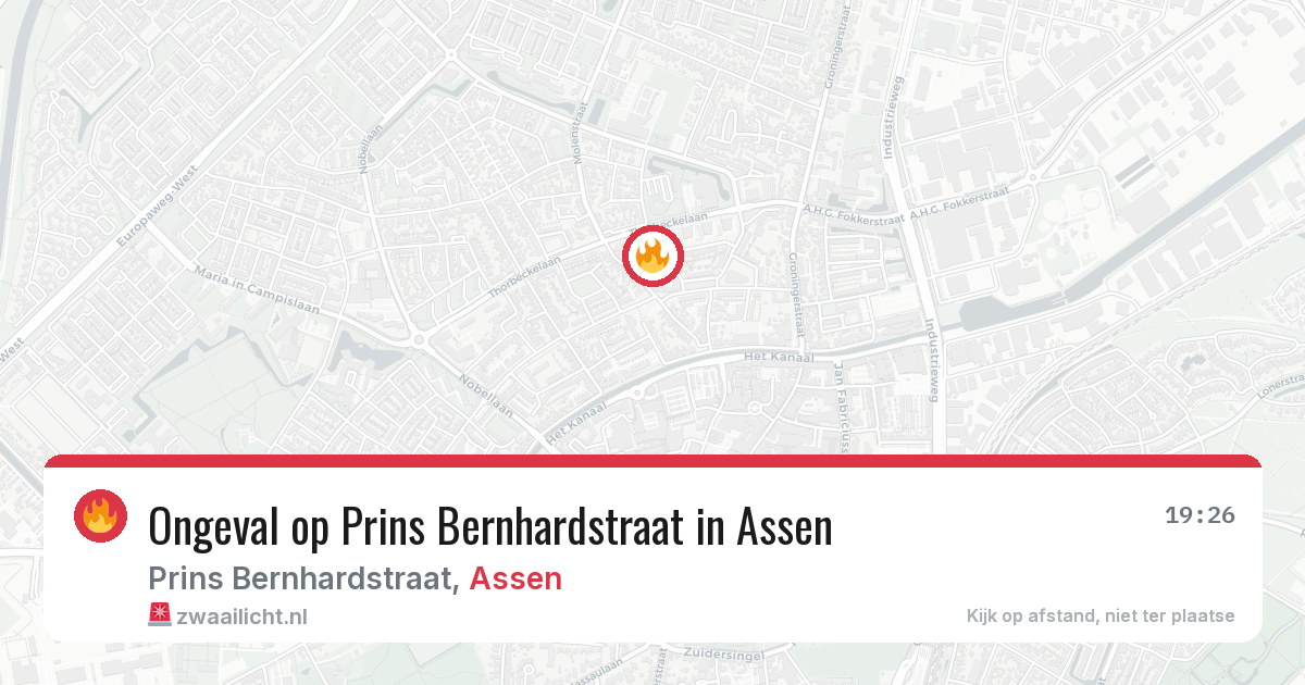 Ongeval op Prins Bernhardstraat in Assen — 21 mrt 2026