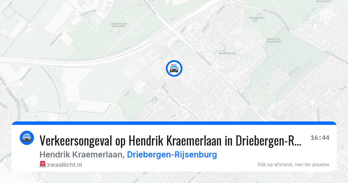 Verkeersongeval op Hendrik Kraemerlaan in Driebergen-Rijsenburg — 19 jan 2026