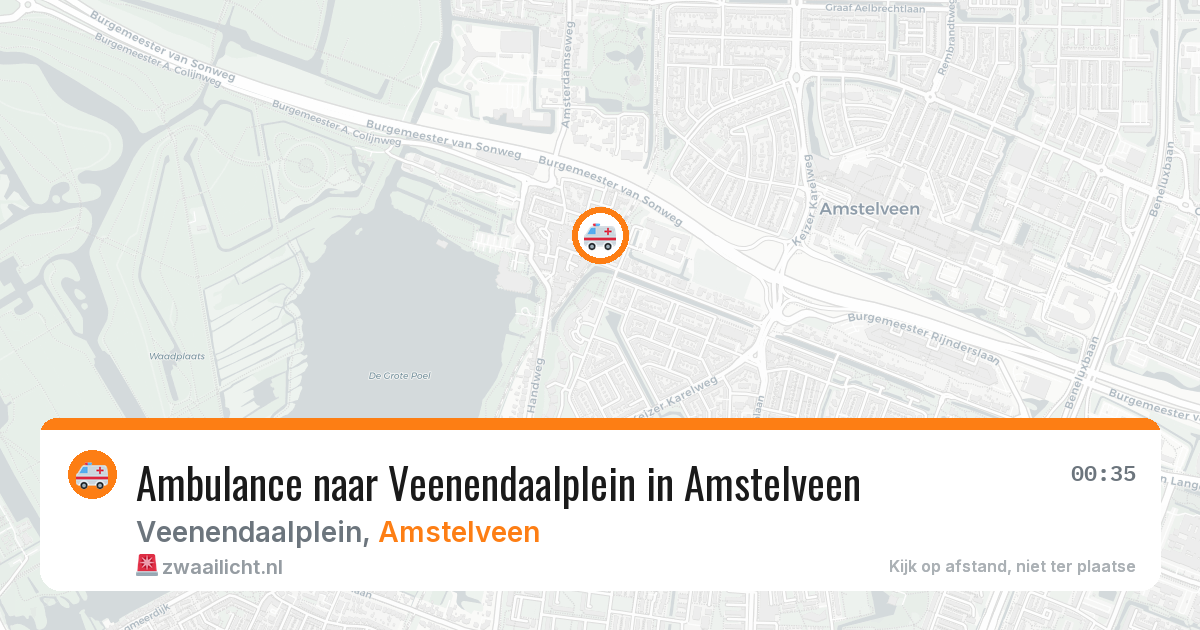 Ambulance naar Veenendaalplein in Amstelveen — 13 mei 2026