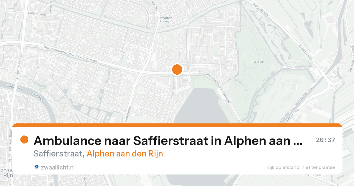Ambulance naar Saffierstraat in Alphen aan den Rijn — 22 aug 2026