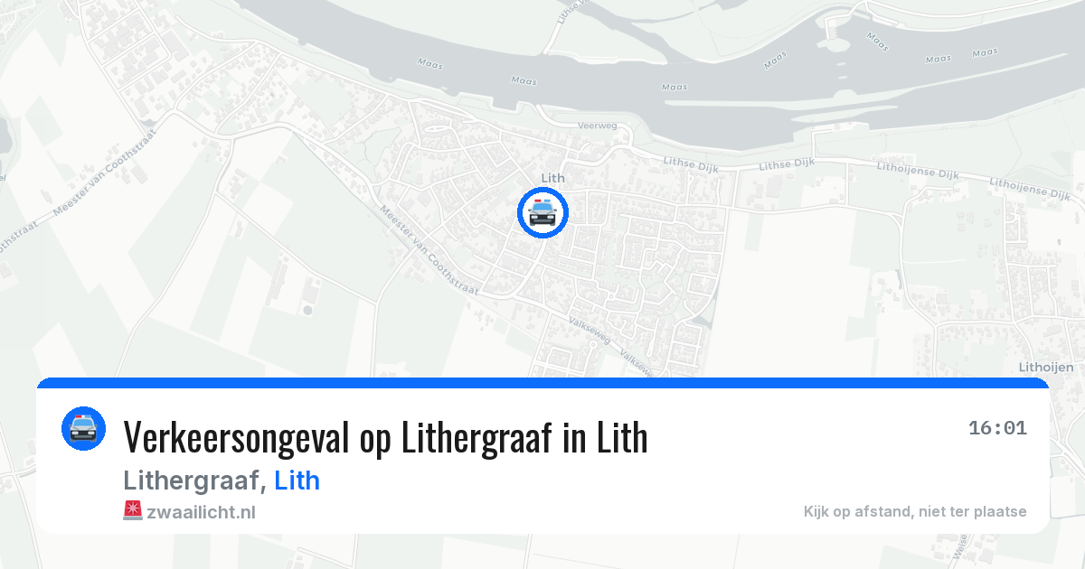 Verkeersongeval op Lithergraaf in Lith — 16 jan 2026
