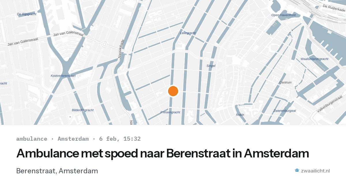 Ambulance met spoed naar Berenstraat in Amsterdam — 6 feb 2026