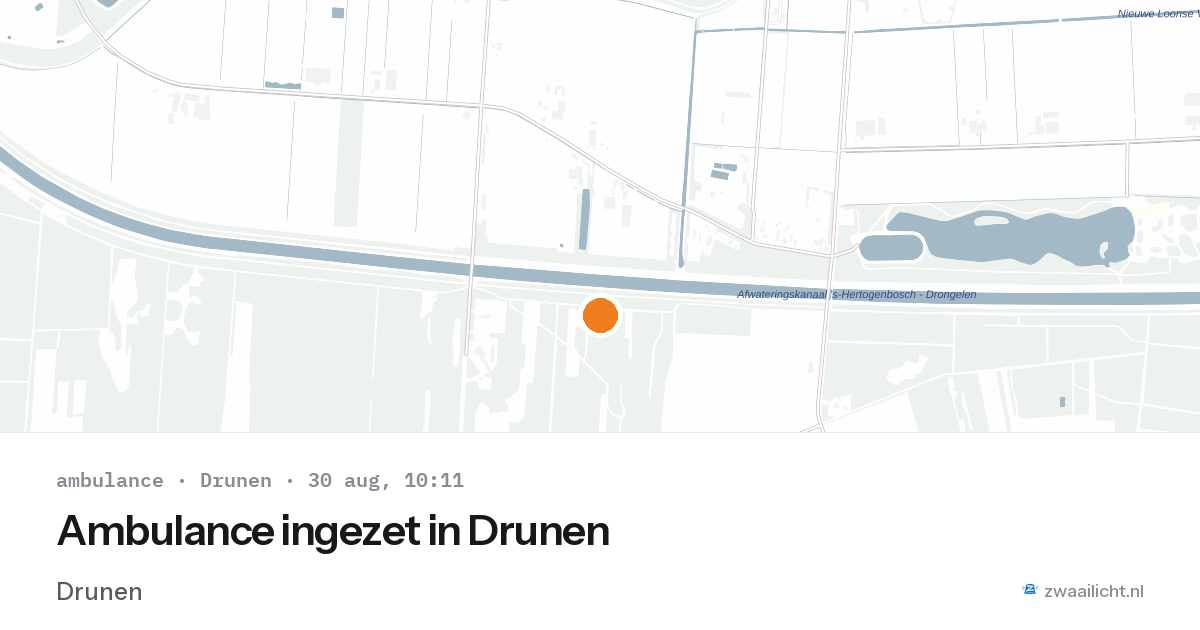 Ambulance ingezet in Drunen — 30 aug 2026