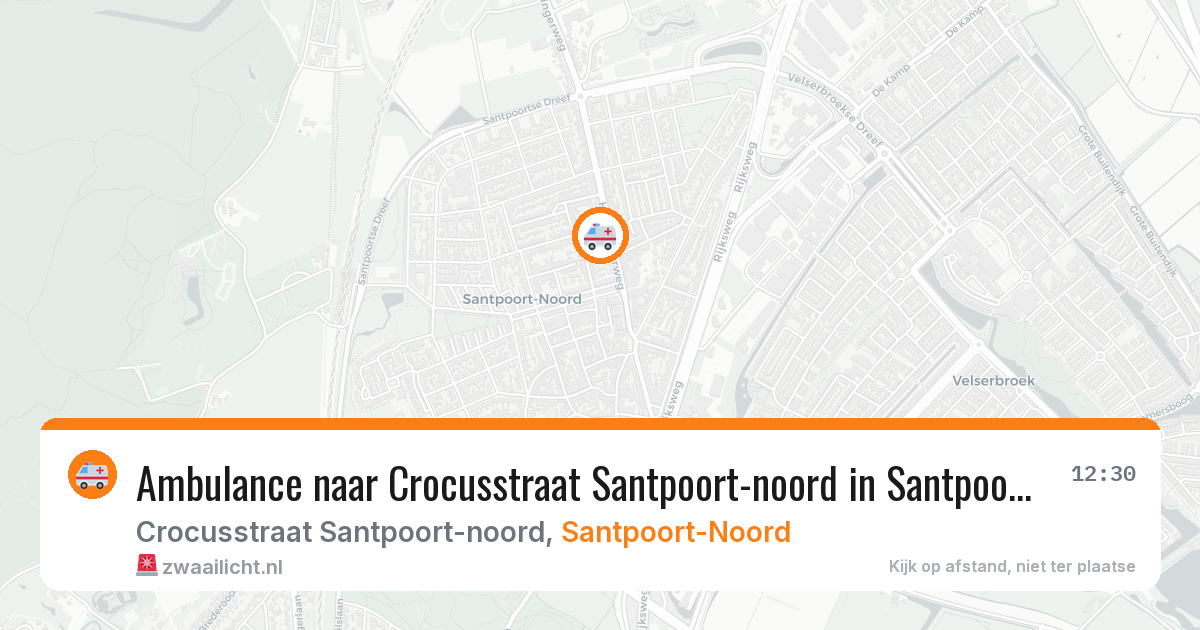 Ambulance naar Crocusstraat Santpoort-noord in Santpoort-Noord — 19 jul 2026