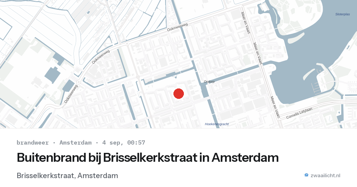 Buitenbrand bij Brisselkerkstraat in Amsterdam — 3 sep 2026