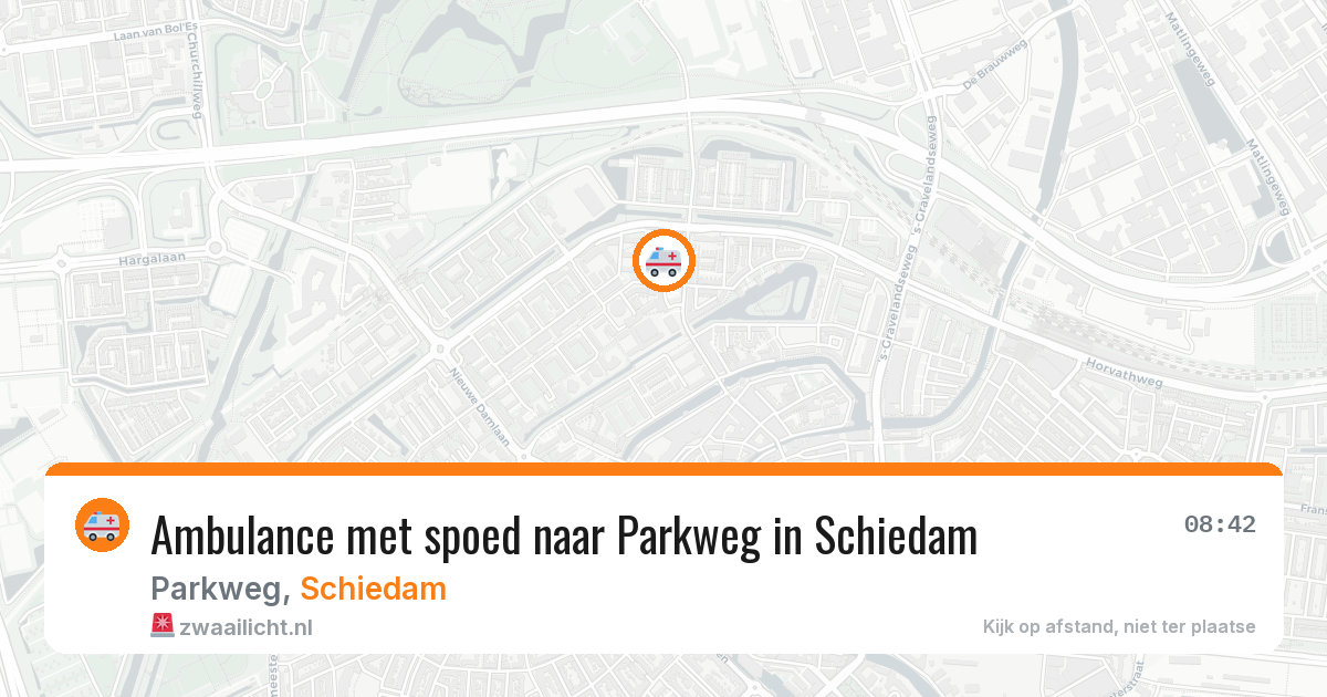 Ambulance met spoed naar Parkweg in Schiedam — 29 mrt 2026