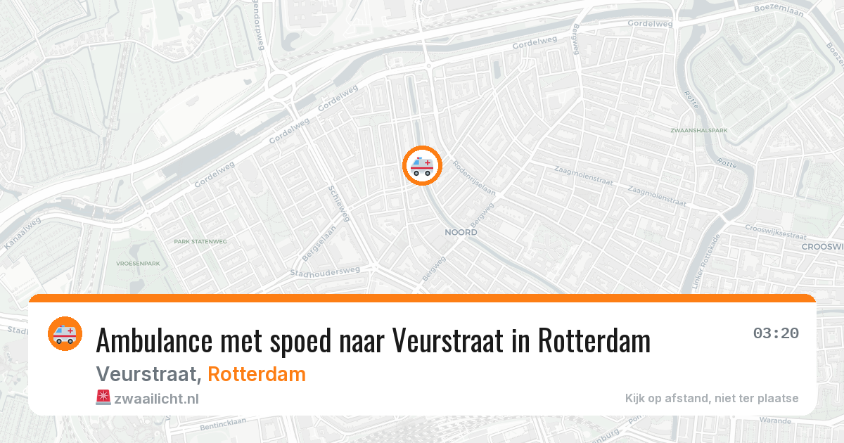 Ambulance met spoed naar Veurstraat in Rotterdam — 12 aug 2026