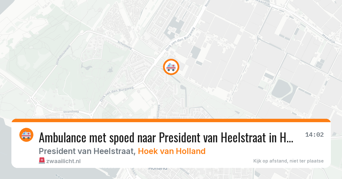 Ambulance met spoed naar President van Heelstraat in Hoek van Holland — 30 jun 2026
