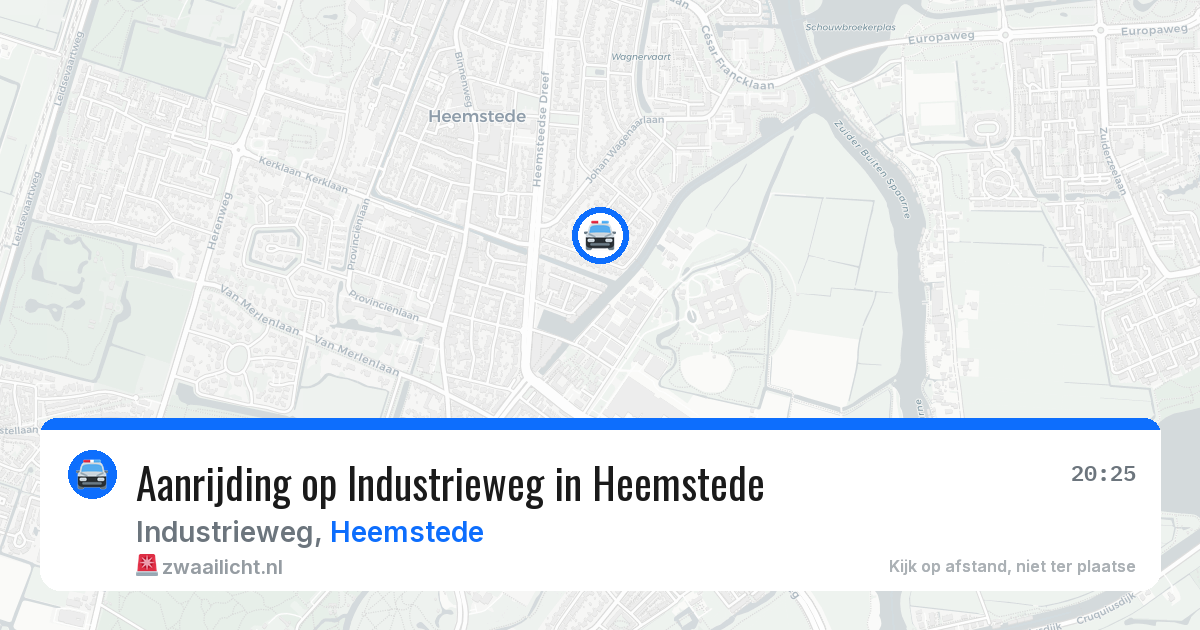 Aanrijding op Industrieweg in Heemstede — 19 jun 2026