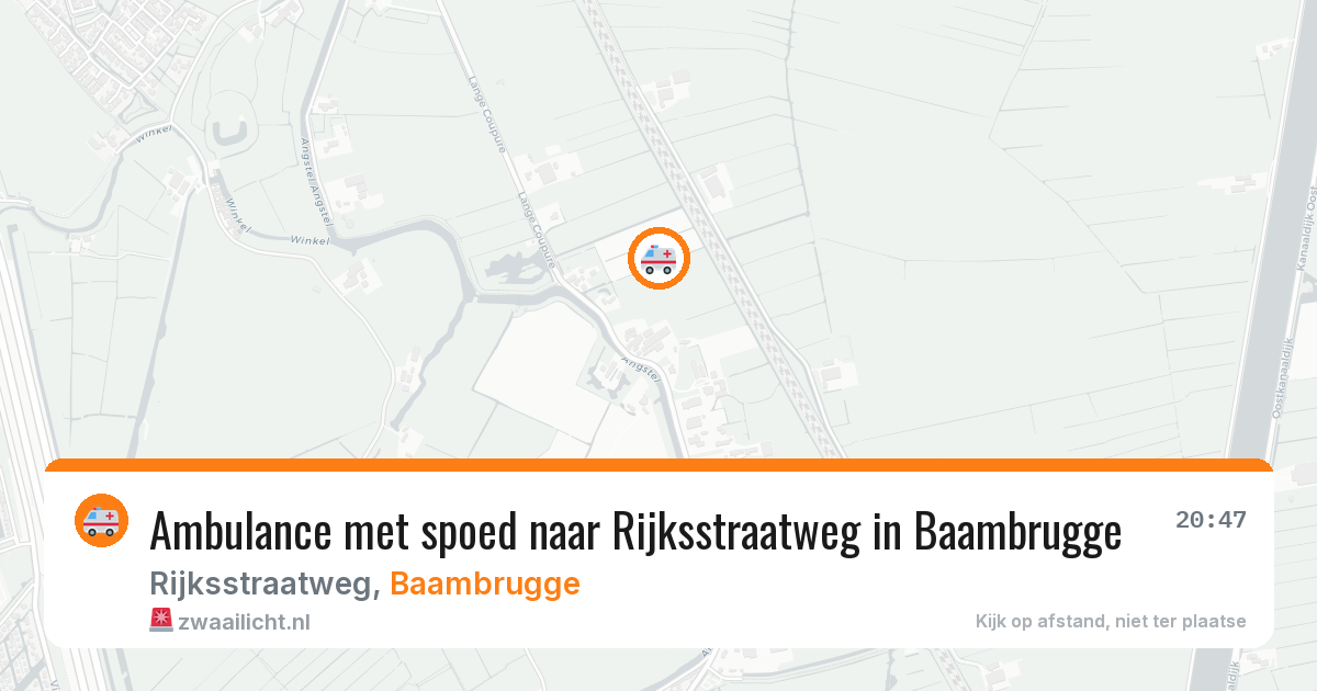 Ambulance met spoed naar Rijksstraatweg in Baambrugge — 5 aug 2026