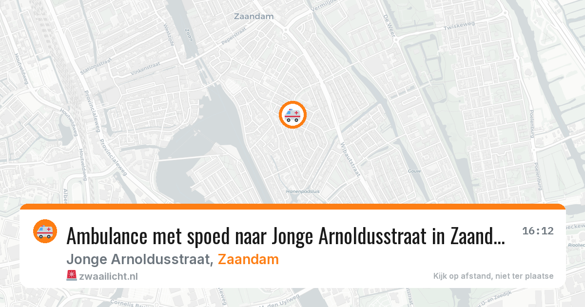Ambulance met spoed naar Jonge Arnoldusstraat in Zaandam — 10 feb 2026