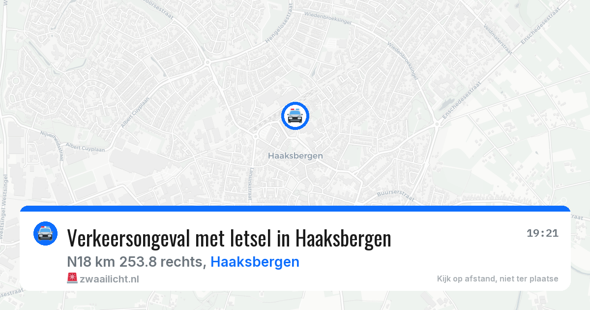 Verkeersongeval met letsel in Haaksbergen — 7 aug 2026