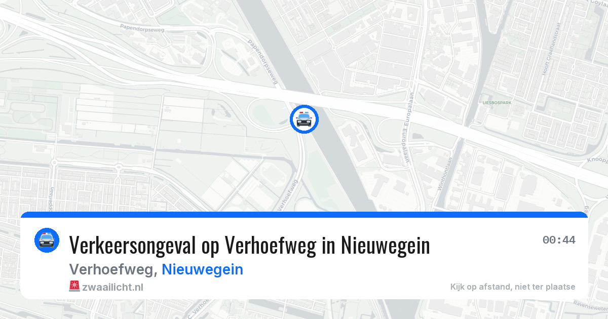 Verkeersongeval op Verhoefweg in Nieuwegein — 20 mei 2026