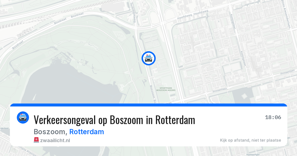 Verkeersongeval op Boszoom in Rotterdam — 23 apr 2026
