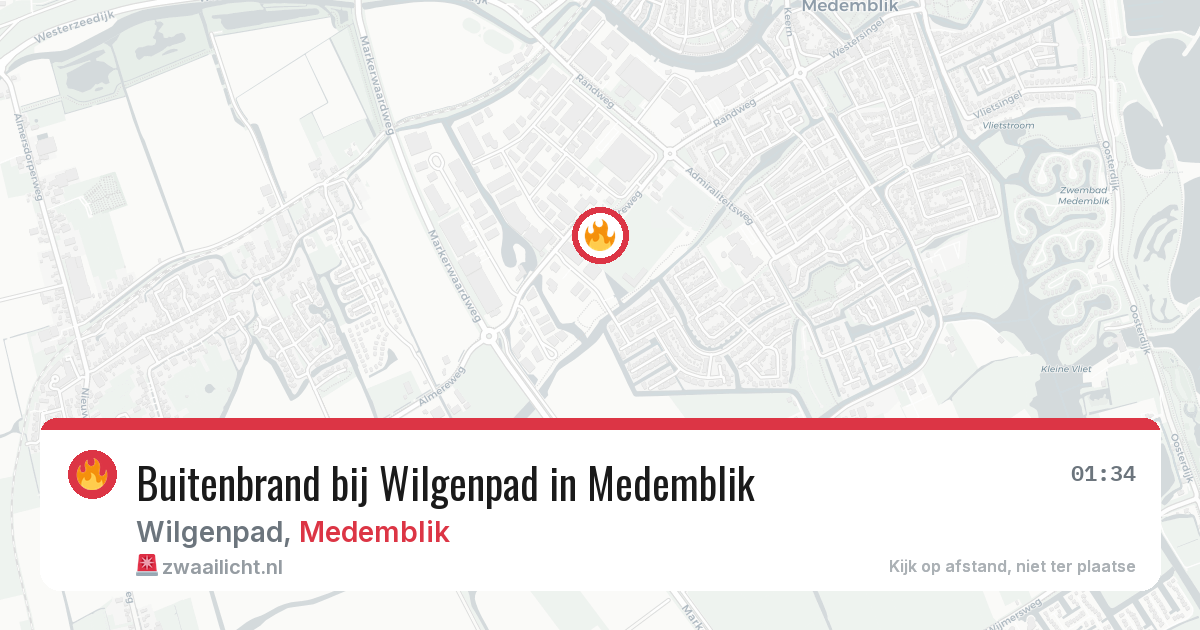 Buitenbrand bij Wilgenpad in Medemblik — 4 jul 2026