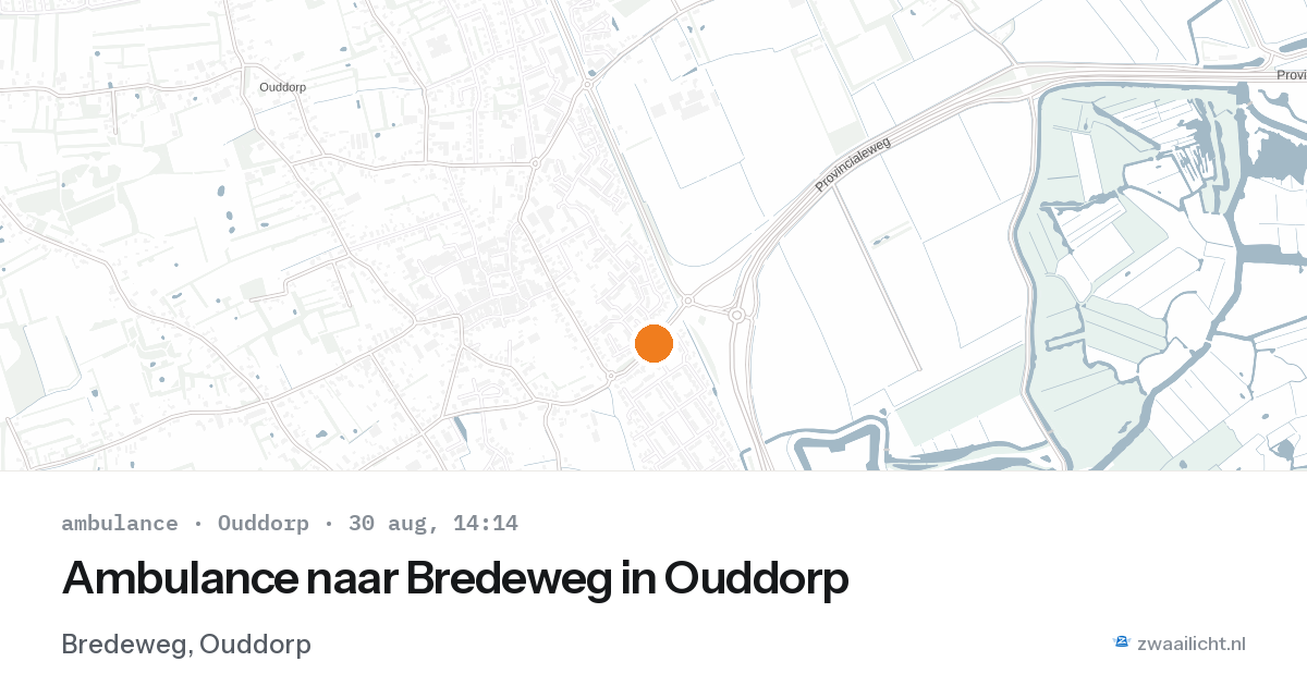 Ambulance naar Bredeweg in Ouddorp — 30 aug 2026