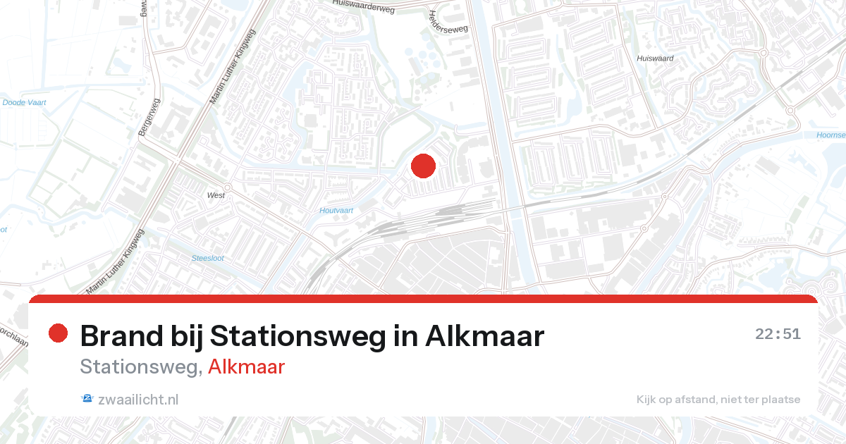 Brand bij Stationsweg in Alkmaar — 15 apr 2026