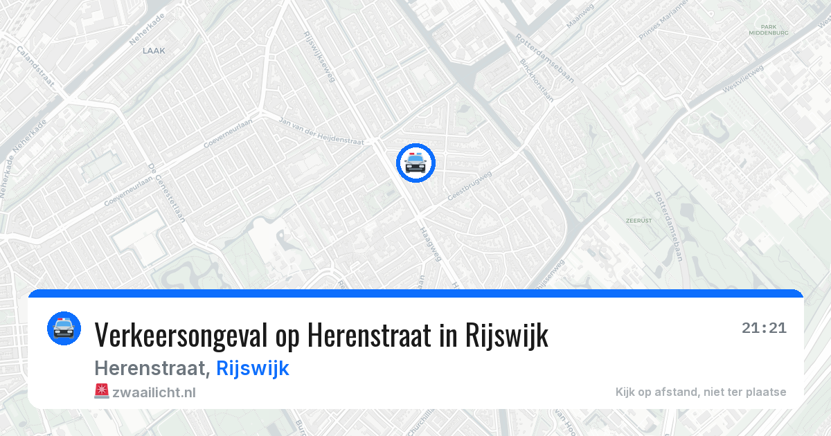 Verkeersongeval op Herenstraat in Rijswijk — 16 jun 2026