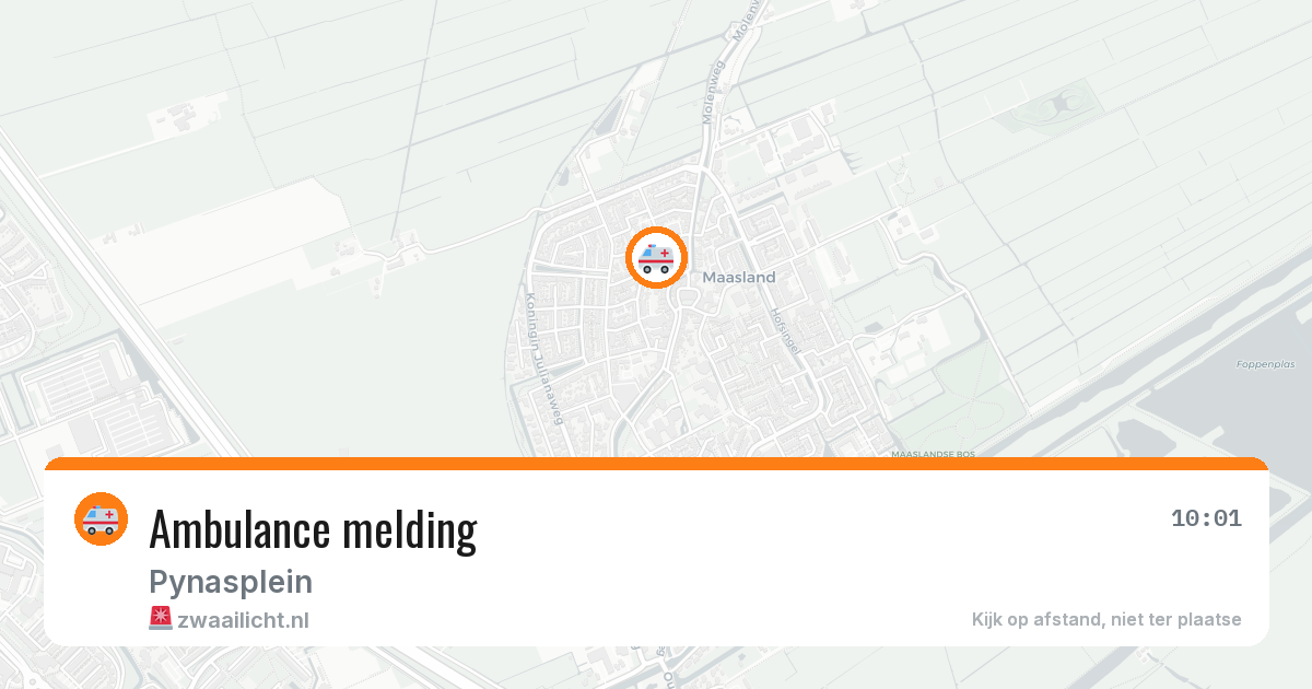 Ambulance melding — 6 aug 2026