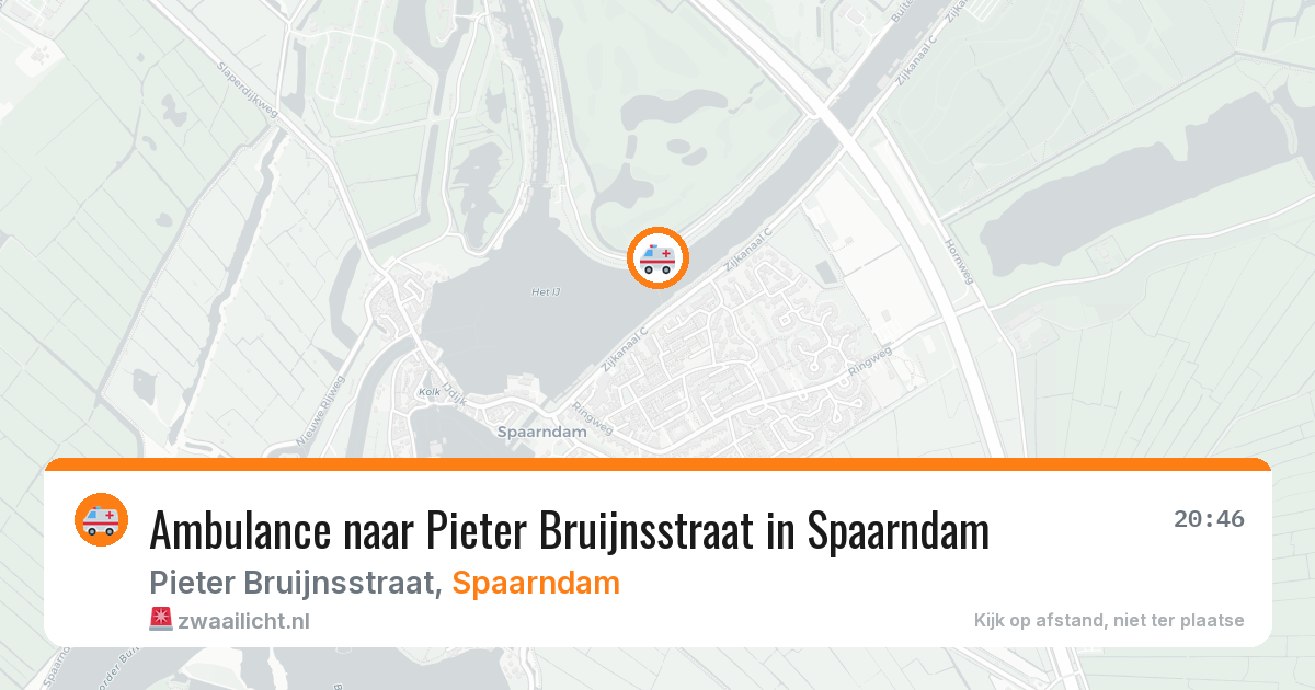 Ambulance naar Pieter Bruijnsstraat in Spaarndam — 16 jul 2026