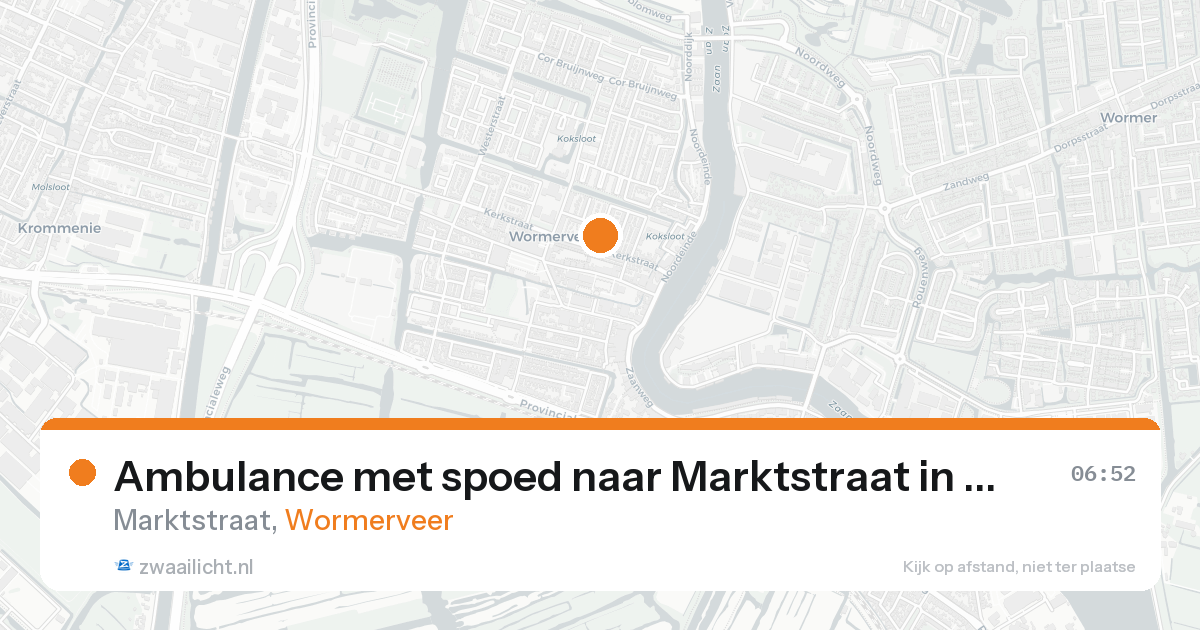 Ambulance met spoed naar Marktstraat in Wormerveer — 31 jan 2026
