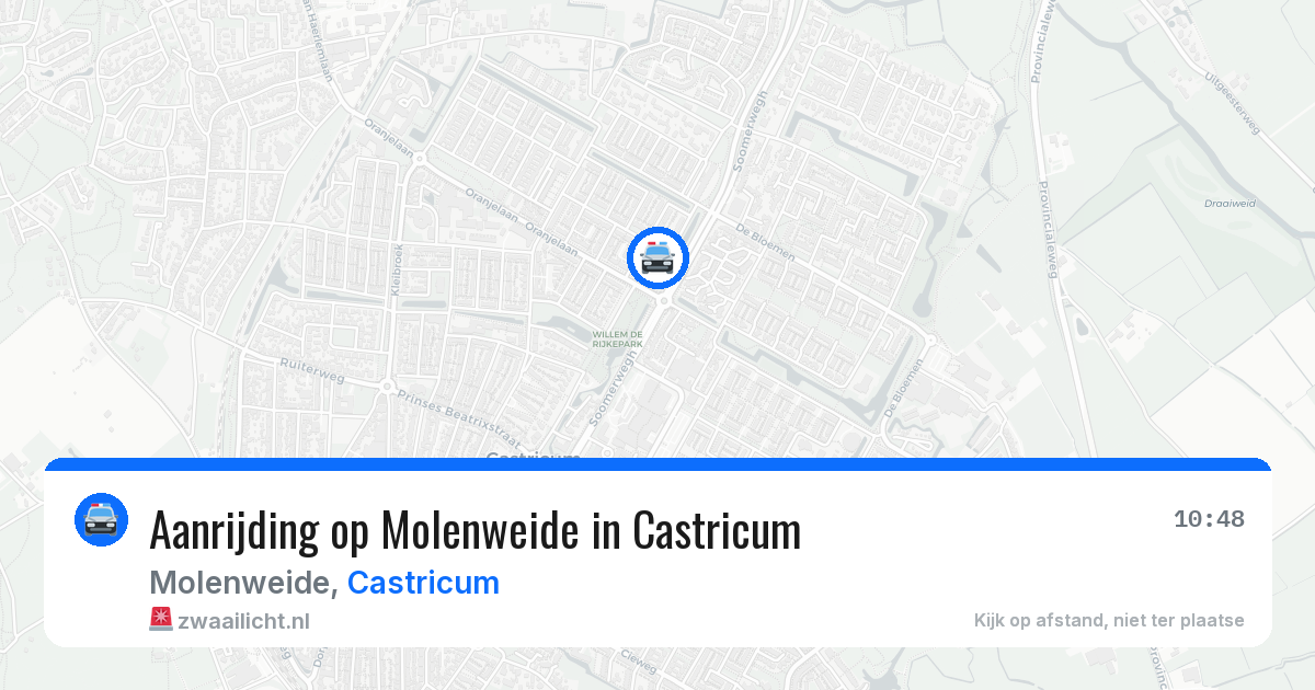 Aanrijding op Molenweide in Castricum — 20 jun 2026
