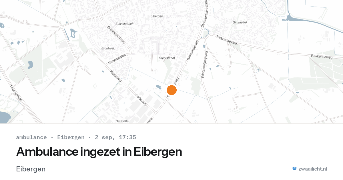 Ambulance ingezet in Eibergen — 2 sep 2026