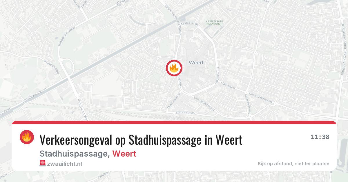 Verkeersongeval op Stadhuispassage in Weert — 3 jul 2026