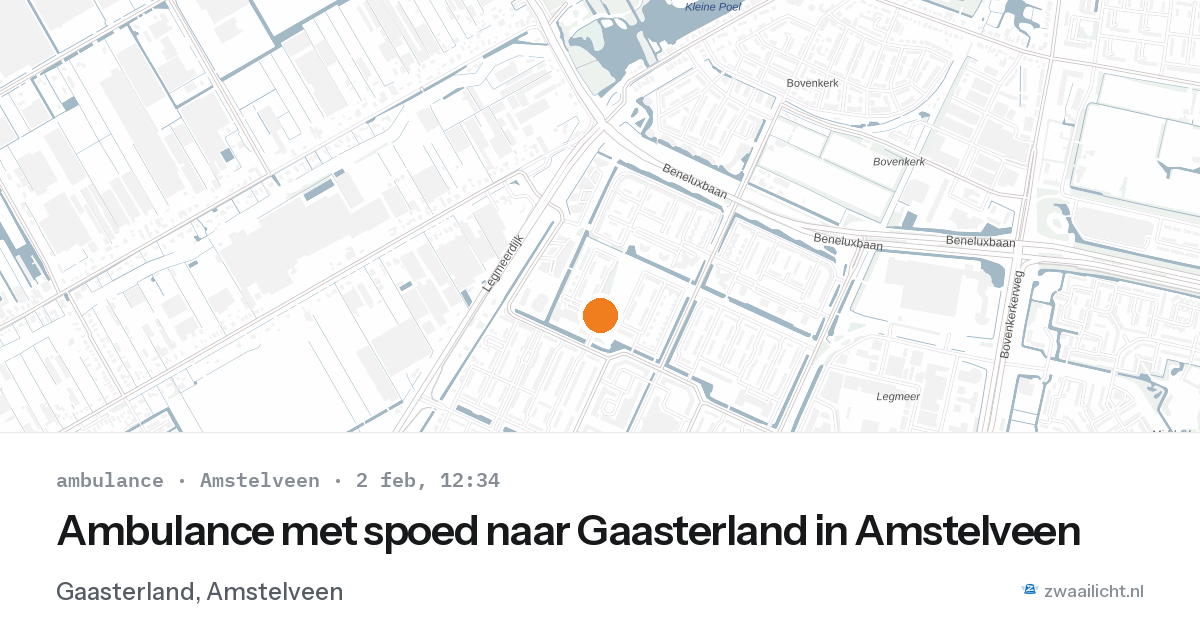 Ambulance met spoed naar Gaasterland in Amstelveen — 2 feb 2026