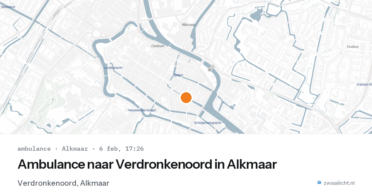 Ambulance naar Verdronkenoord in Alkmaar — 6 feb 2026