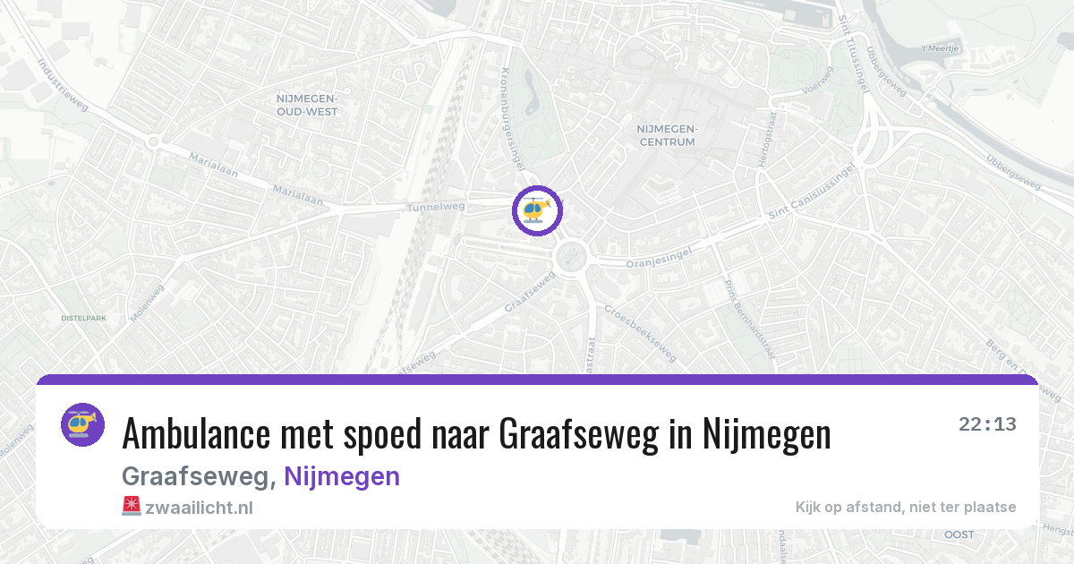 Ambulance met spoed naar Graafseweg in Nijmegen — 21 jul 2026