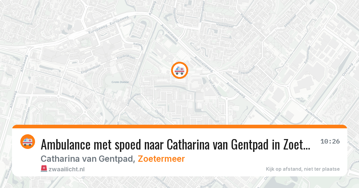Ambulance met spoed naar Catharina van Gentpad in Zoetermeer — 31 mrt 2026