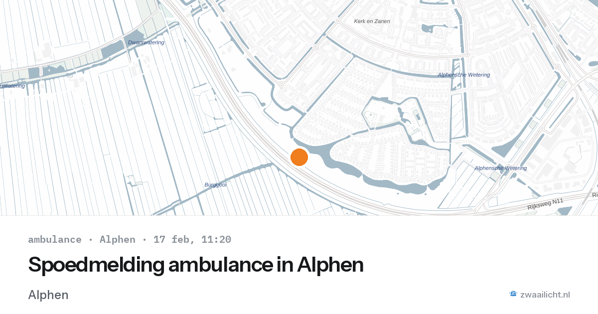 Spoedmelding ambulance in Alphen — 17 feb 2026